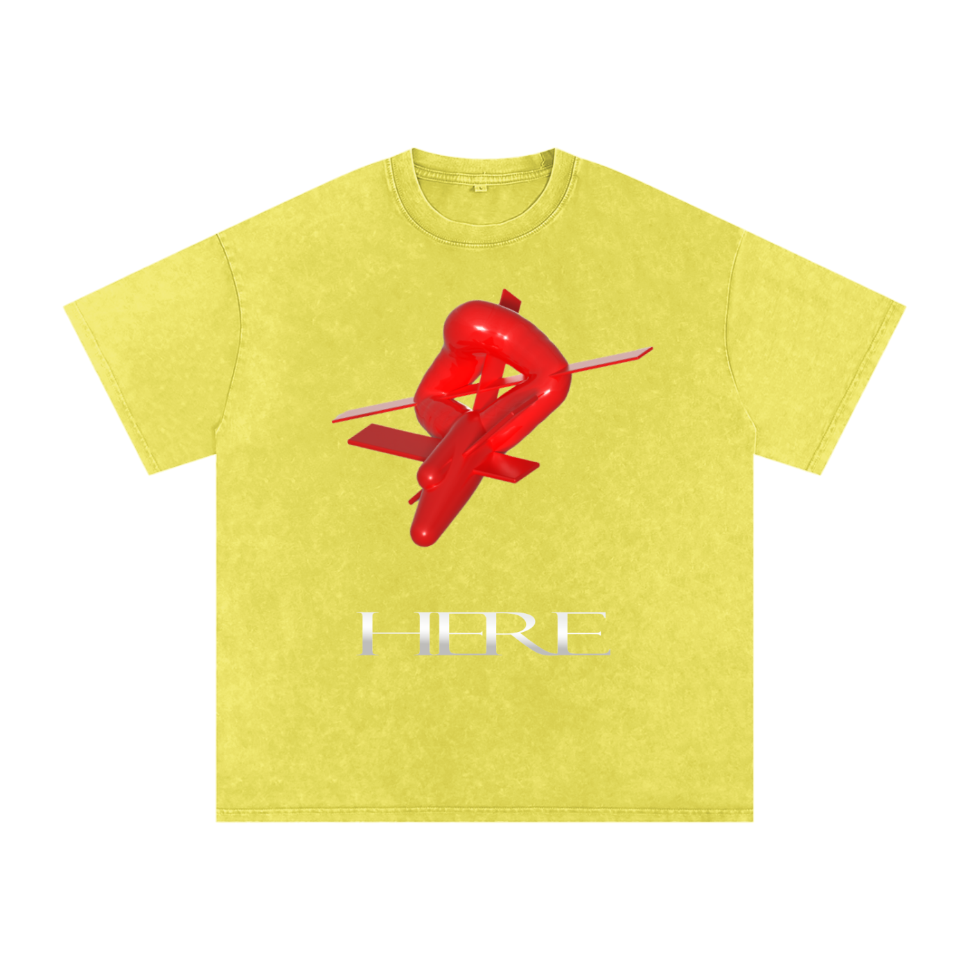 Snow Washed Oversized Cotton T-Shirt