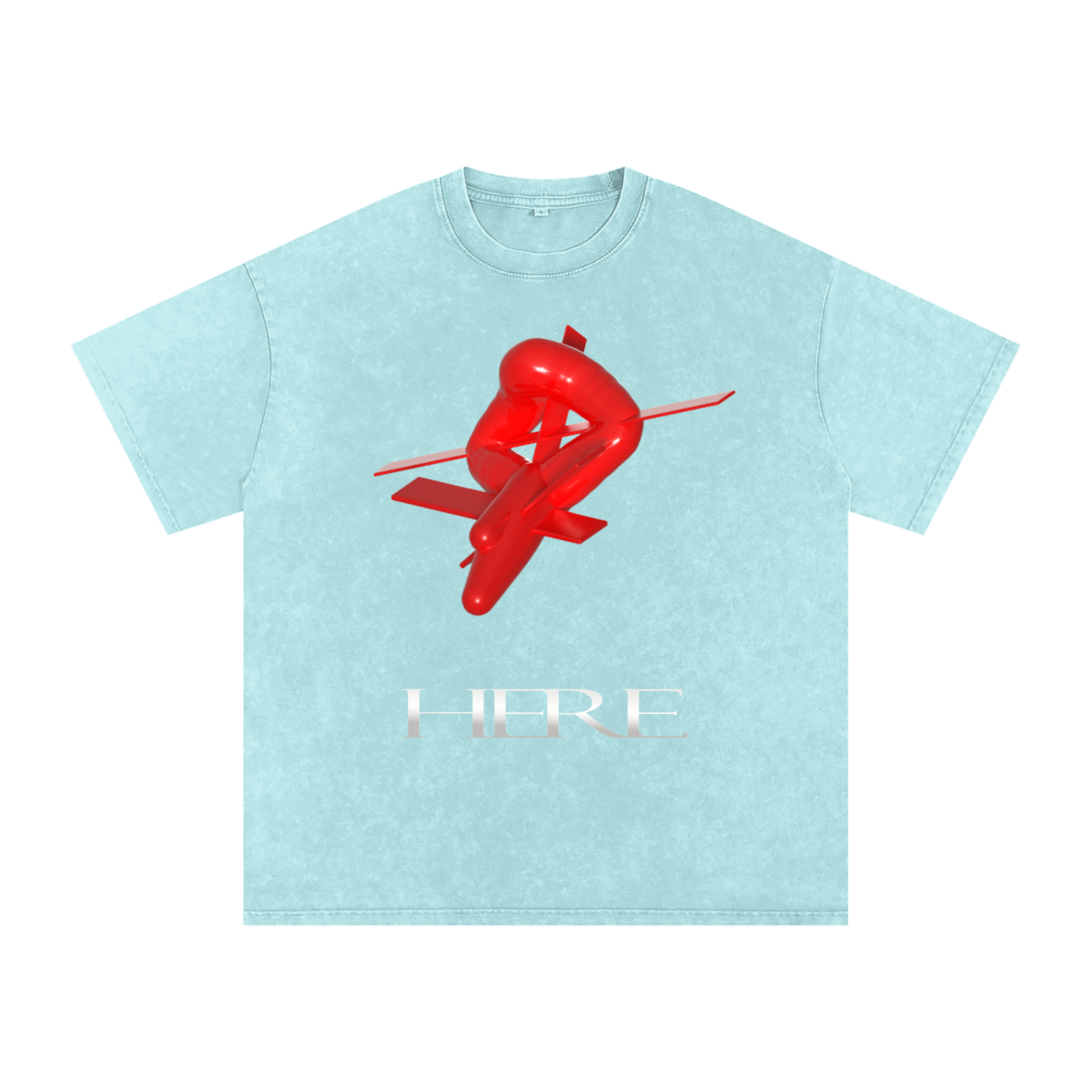 Snow Washed Oversized Cotton T-Shirt