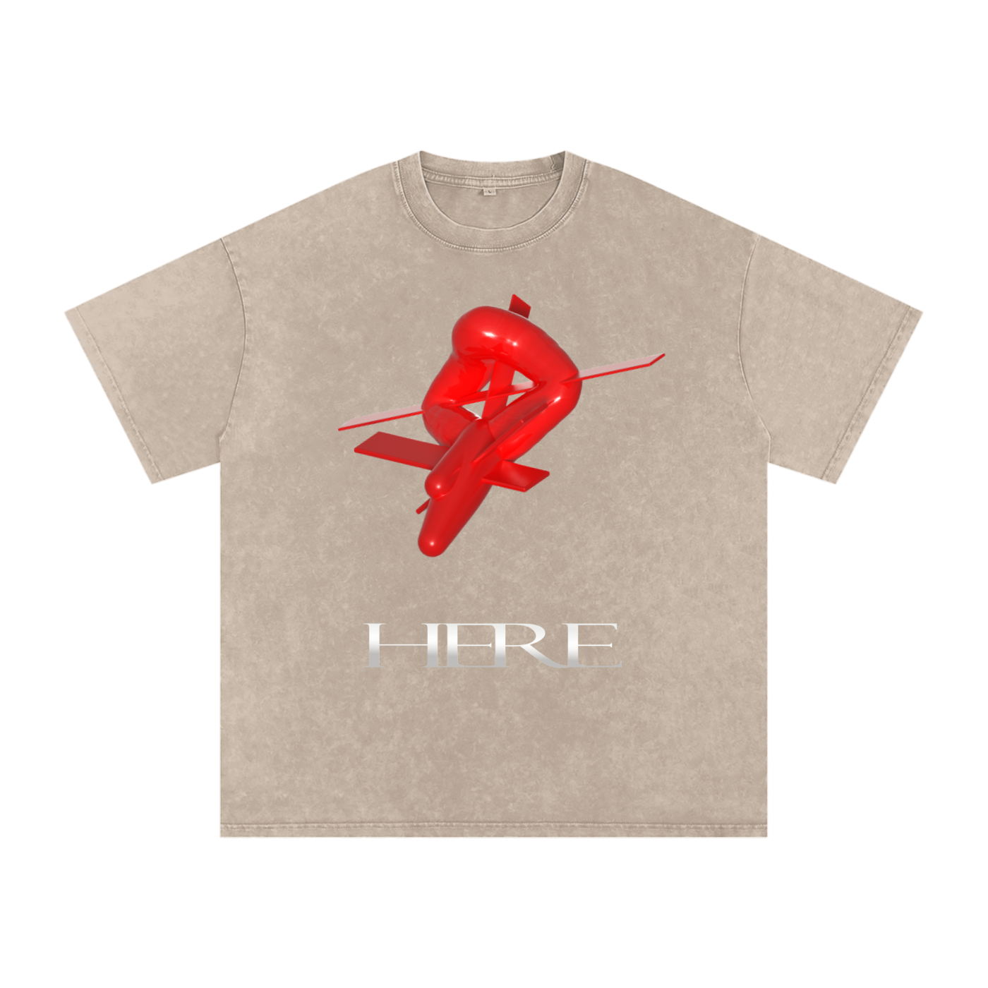 Snow Washed Oversized Cotton T-Shirt