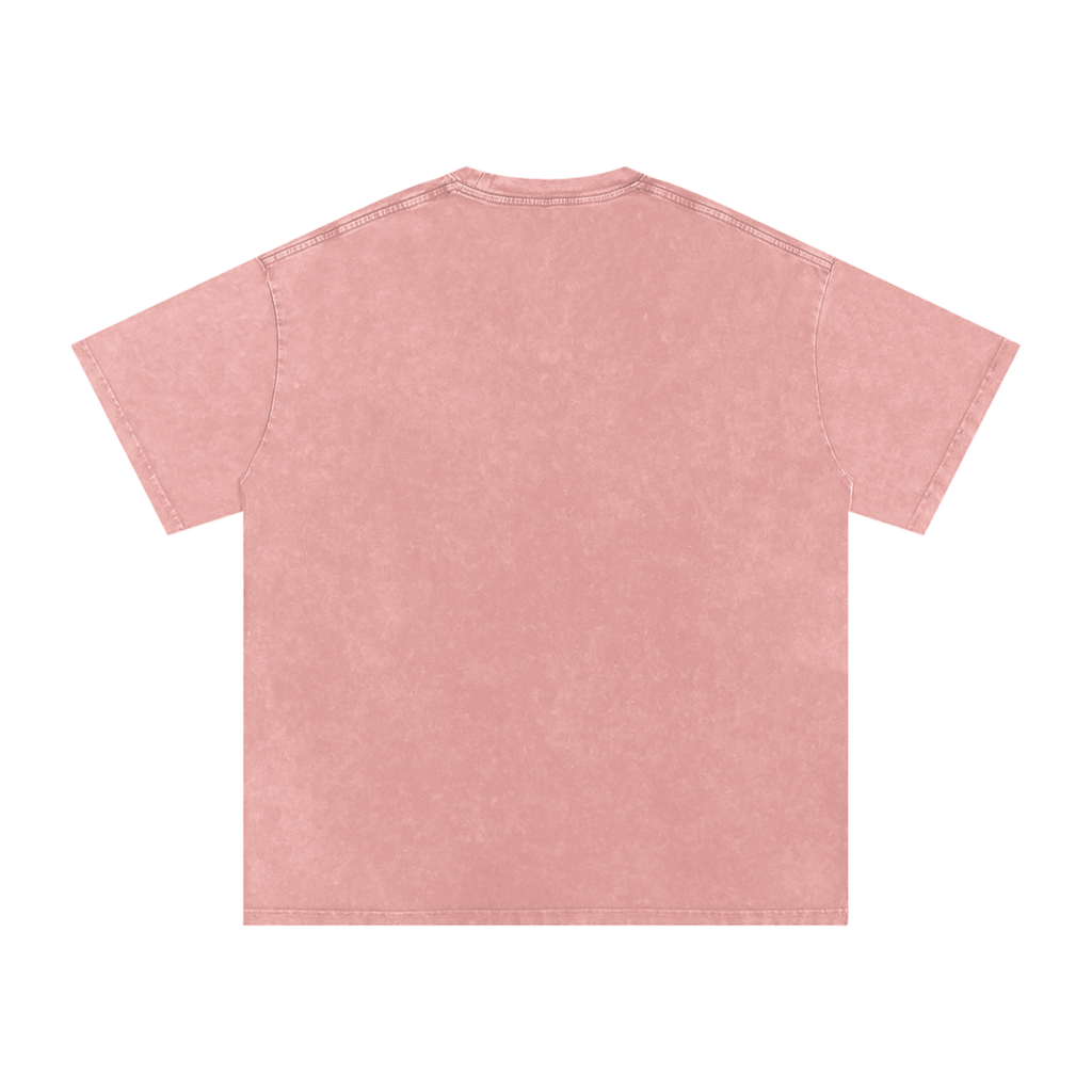 Shredding Spiral Snow-Washed Oversized Cotton T-Shirt