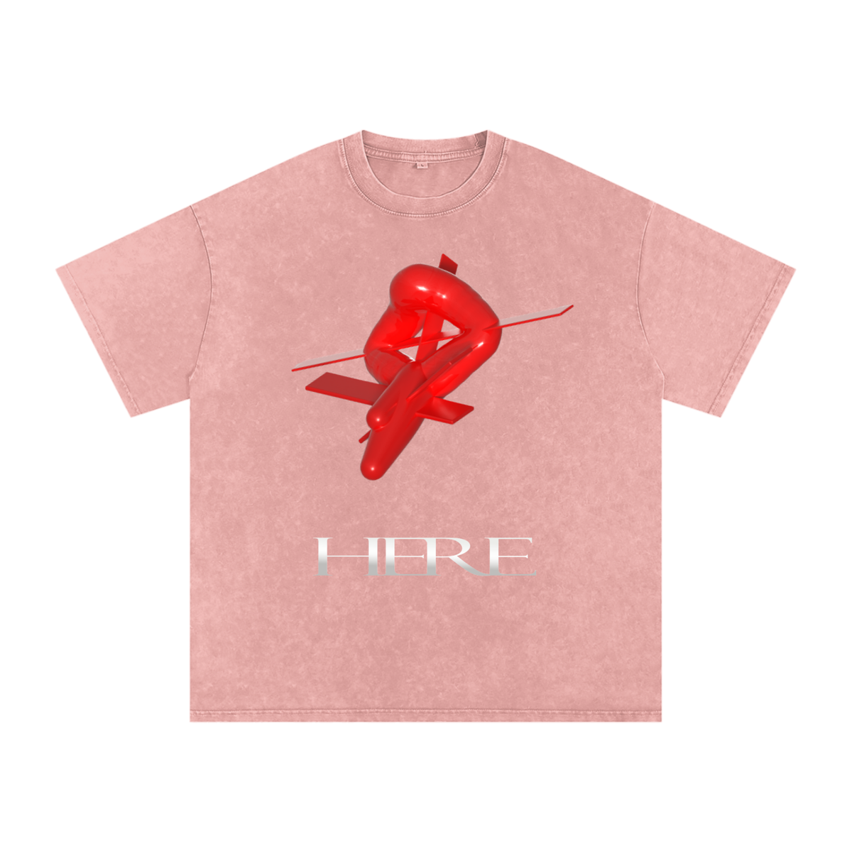 Snow Washed Oversized Cotton T-Shirt