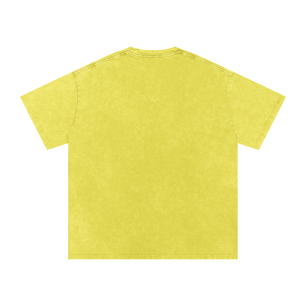 Shredding Spiral Snow-Washed Oversized Cotton T-Shirt